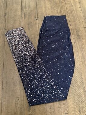 Peloton Navy Blue & gold Speckled Leggings